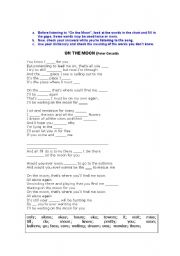 English Worksheet: Listening - On the Moon
