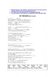 English worksheet: Listening - On the Moon