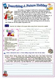 English Worksheet: Describing a Future Holiday