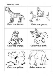 English Worksheet: colors