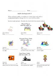 English Worksheet: Suffix Endings with 