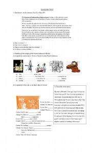 English Worksheet: Present Simple & Present Continuous; quantifiers