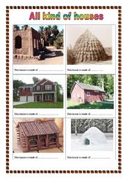 English Worksheet: houses