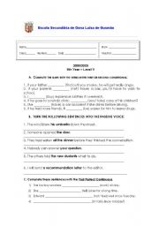 English Worksheet: Grammar test for intermediate students