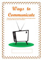 English worksheet: Ways to communicate