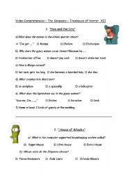 English Worksheet: The Simpsons 