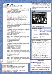 English Worksheet: Slade - Far far away (Complex Object + Present Perfect for experiences)