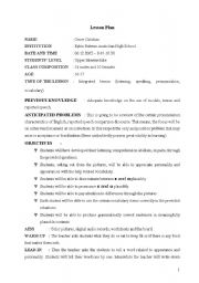 English Worksheet: Lesson plan on 4 skills