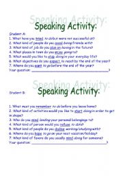 English Worksheet: Questions & Answers using gerunds and infinitives