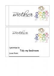 English Worksheet: Mothers day vouchers