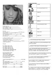 English Worksheet: Christina Aguilera Beautiful