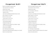 English worksheet: Occupational Misfit