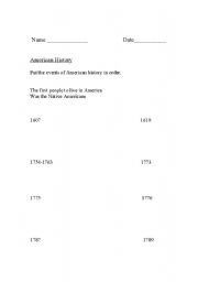 English Worksheet: american history