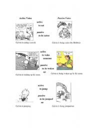 English worksheet: passive voice / active voice