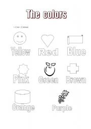 English worksheet: colors