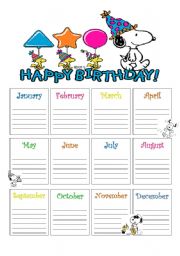 English Worksheet: Happy Birthday!