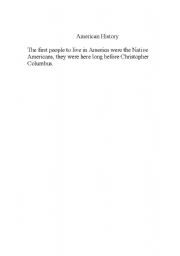 English Worksheet: American history 2