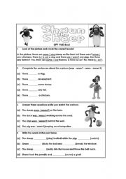 English Worksheet: Shaun the Sheep - Off the Baa!! (past tense)