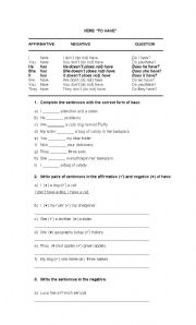 English Worksheet: verb 