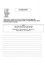 English Worksheet: Interview James Bond