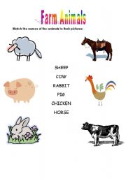 English worksheet: Farm Animals