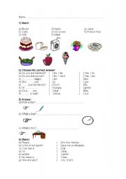 English Worksheet: to be or present simple 