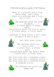 The Princess and the Frog worksheets