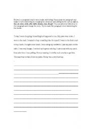 English worksheet: Make the paragraph more exciting using compound and complex sentences