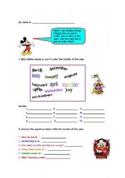 English worksheet: Months of the year