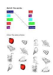 English worksheet: Matching words and pictures