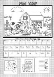 English Worksheet: Fun Time