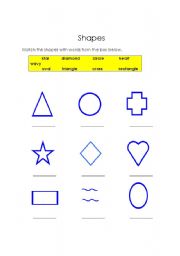 English Worksheet: Shapes
