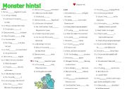 Monster Verbs Past Participle Crossword Puzzle