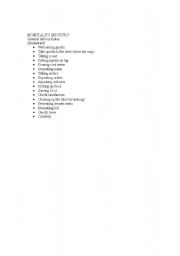 English Worksheet: Restaurant General Service Rules