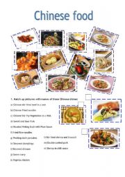 English Worksheet: CHINESE FOOD