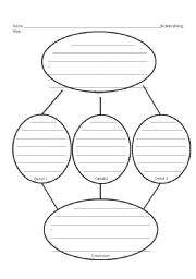 English worksheet: Paragraph Brainstorming Web