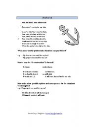 English worksheet: Anchored - a Poem