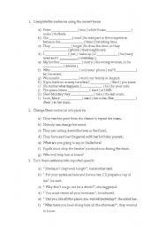 English worksheet: Grammar review