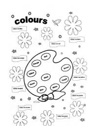 English Worksheet: Colours