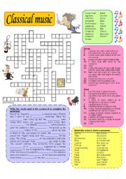 Classical music crossword