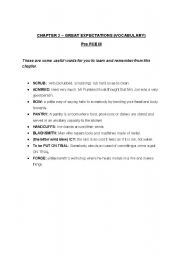 English Worksheet: Great Expectations Vocabulary Chapter 2
