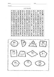 English Worksheet: Lost shapes