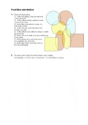 English Worksheet: Food likes and dislikes