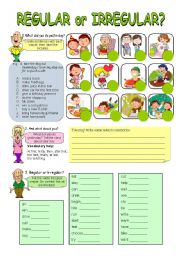 English Worksheet: Past simple tense - regular or irregular?