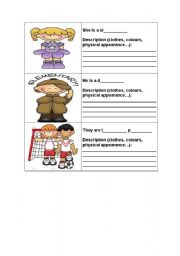 English Worksheet: JOBS AND DESCRIPTIONS