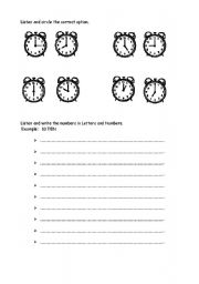 English worksheet: listenning worksheet