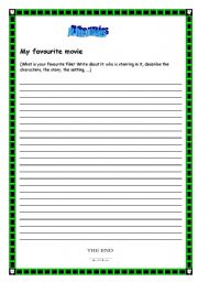 English worksheet: At the movie (4/4)