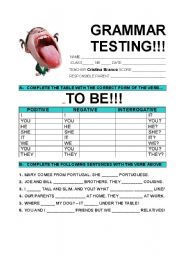 Verb To Be - Grammar Worksheet