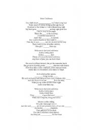 English worksheet: Hotel California lyrics