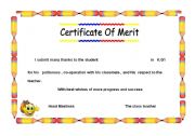 certificate for kg children